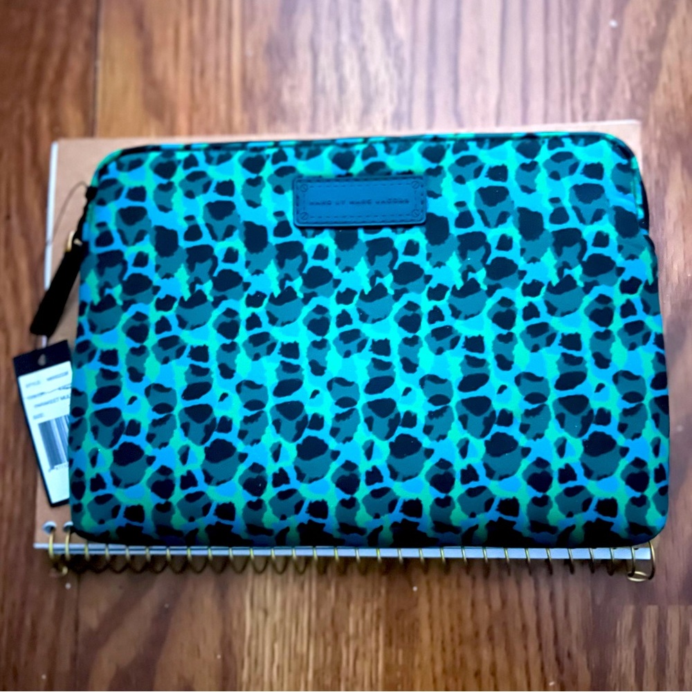 Marc by Marc Jacobs Blue and Black Parakeet Cosmetics Pouch